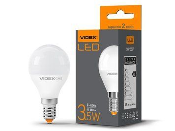Світлодіодна лампа G45e 3.5W E14 4100K 220V (VL-G45e-35144) VIDEX 7842 фото