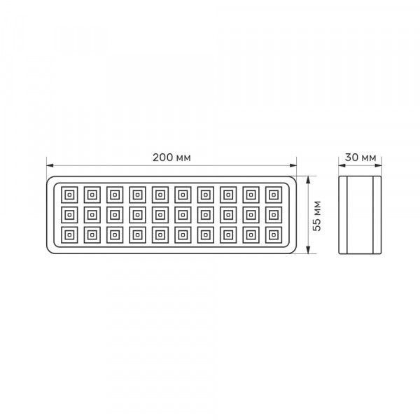 LED світильник аварійний TITANUM 30 LED 6500K 27384 фото