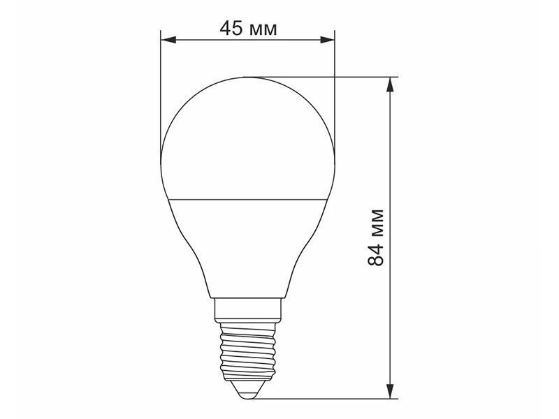 Светодиодная лампа G45e 3.5W E14 4100K 220V (VL-G45e-35144) VIDEX 7842 фото
