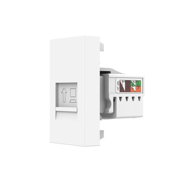 Механізм розетка інтернет RJ-45 Livolo білий (VL-FCCP-1WP) 727100113 фото