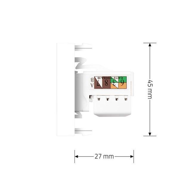 Механізм розетка інтернет RJ-45 Livolo білий (VL-FCCP-1WP) 727100113 фото
