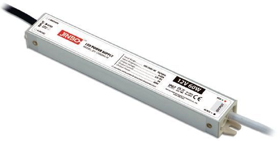 Блок живлення 12V 60w ІР67 5A 222*29*21mm JINBO герметичний 17708 LC60-17708 фото