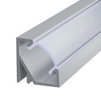 LED-профиль 12,3мм под Led ленту (17х17х2000мм) угловой анодированный + рассеиватель LC-20-a LC-20-a фото