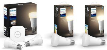 Philips Hue Набір (Bridge, лампа E27 White 2шт, лампа E27 15.5W White 2шт) BRIDGE+E27W2P+E27W15W2P фото