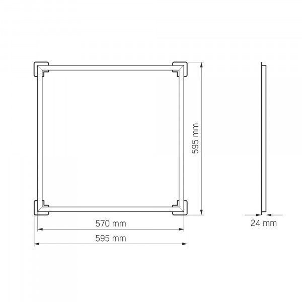 LED панель розбірна ART VIDEX 40W 5000K 27474 фото