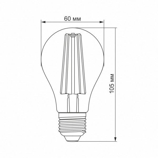 LED-лампа VIDEX Filament A60FF 08W E27 1200K 25883 фото