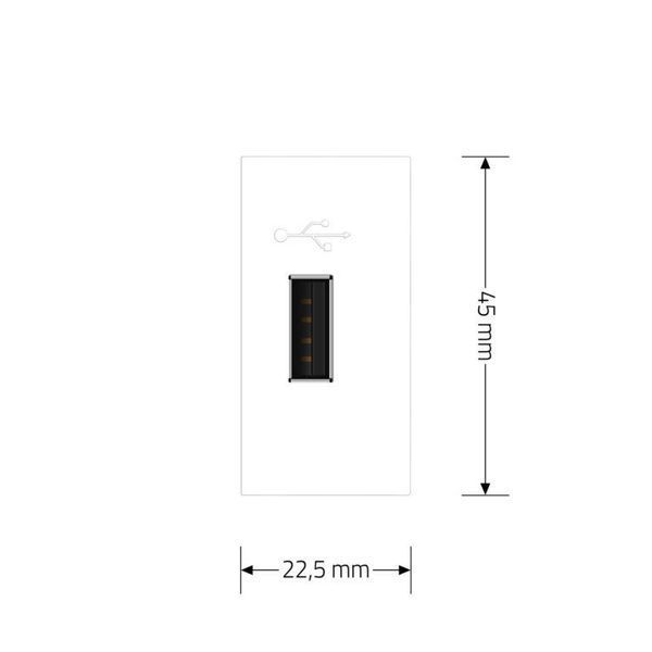 Механізм розетка USB 5V 2.1A 10W Livolo білий (VL-FCUA-1WP) 727600213 фото