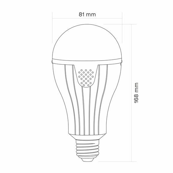LED лампа акумуляторна TITANUM A80 12W E27 4000K 230V 29152 фото