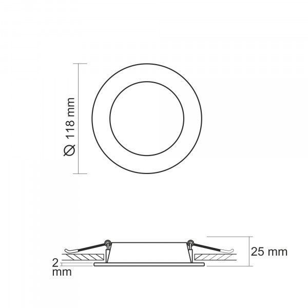 LED світильник Back вбудований круглий VIDEX 9W 5000K 2657162330 фото