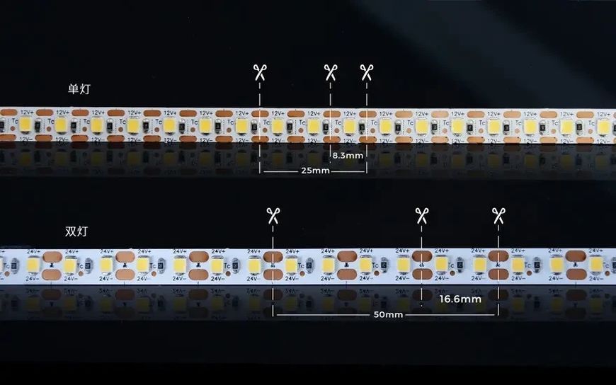 Led стрічка COLORS 120шт/м 24V 9,6Вт CRI=90 4000К ІР20 з кратністю різу 50мм вузька D8120-24V-5mm-NW(9.6) фото