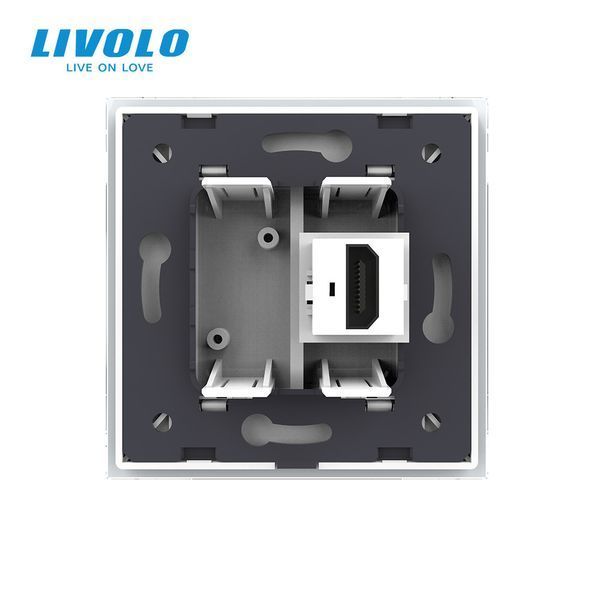 Розетка HDMI Livolo білий скло (VL-C7FCHD-1WP) VL-C791HD-13 фото