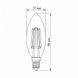 LED лампа VIDEX Filament C37F 6W E14 3000K 25793 фото 3