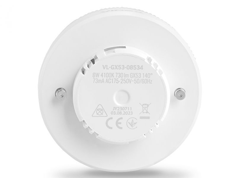 Светодиодная лампа GX53 8W 4100K 220V (VL-GX53-08534) VIDEX 8416 фото