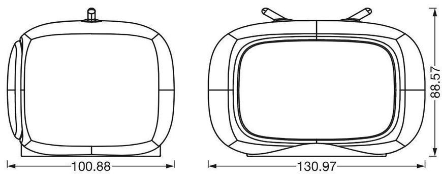 LEDVANCE Cвітильник нічник з акумулятором NIGHTLUX TOUCH Retro TV 2.5Вт 3000К 20Лм 1200мА&bull;год RGBW USB-A > 4058075602137 фото