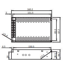 Джерело живлення 12V 150w ІР20 12.5A 159*97*38mm негерметичне JINBO 2887 LC150-2887 фото