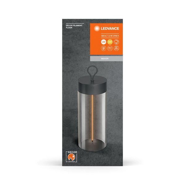LEDVANCE Світильник LED 5Вт 2700K 100Лм USB-A димується DECOR FILAMENT FLOOR чорний 4058075832930 фото