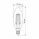 LED лампа VIDEX Filament C37F 6W E14 4100K 25794 фото 3