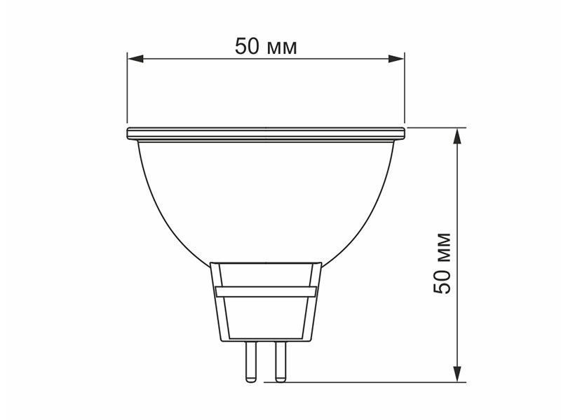 Світлодіодна лампа MR16 6W GU5.3 4100K 220V TITANUM 7367 фото