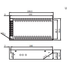 Источник питания 12V 200w ІР20 16.7A 199*98*42mm негерметичный JINBO 12164 LC200-12164 фото
