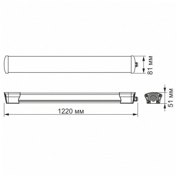 LED светильник IP65 линейный VIDEX 40W 1,2М 5000K 24868 фото