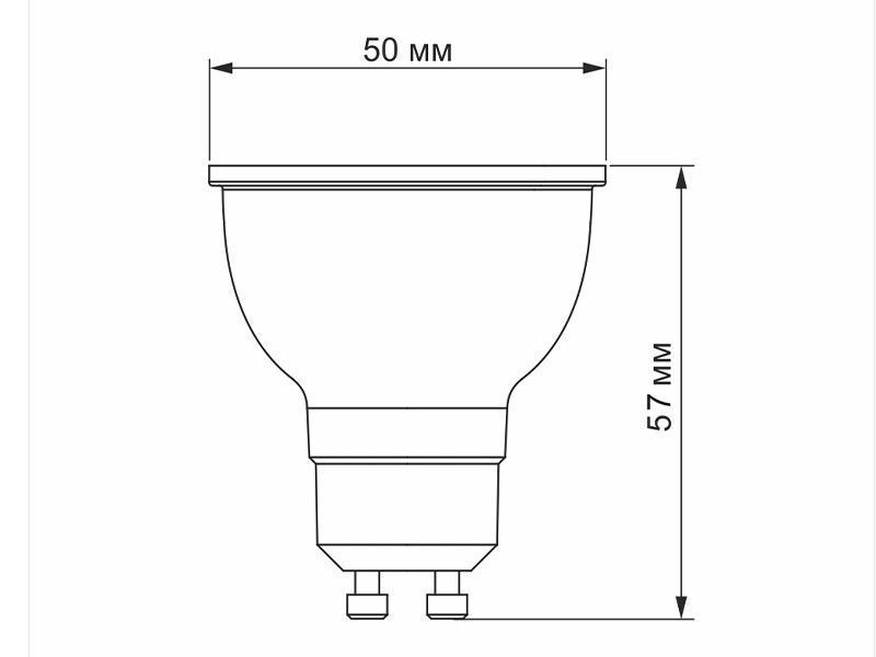 Світлодіодна лампа MR16e 8W GU10 4100K 220V (VL-MR16e-08104) VIDEX 7878 фото