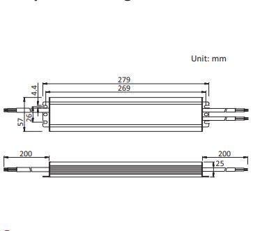 Блок живлення 48V 150w ІР67 3.13A 279*57*25mm JINBO герметичний 16940 LC150-16940 фото