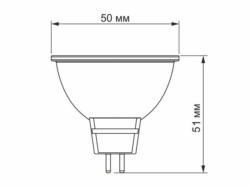 Світлодіодна лампа MR16e 8W GU5.3 4100K 220V VIDEX 7380 фото