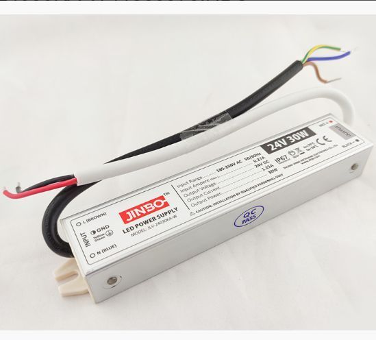 Блок живлення 24V 30w ІР67 1.25A 162*29*21mm JINBO герметичний 18609 LC30-18609 фото