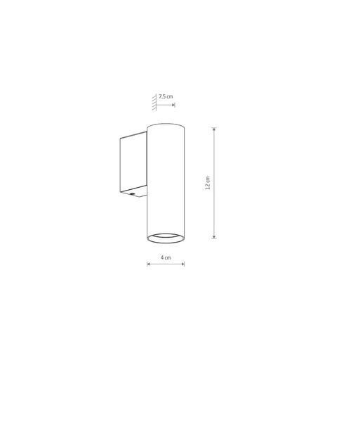 Бра Nowodvorski 10889 Fourty Wall S GU10 1x10W IP20 Umbra Gray NW0115B NW0115B-N фото