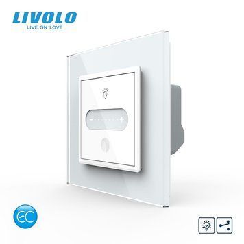 Умный сенсорный проходной/перекрестный диммер EC Livolo белый (VL-C7FC1SDZ2-2WP) VL-C7FC1SDZ2-2IP фото
