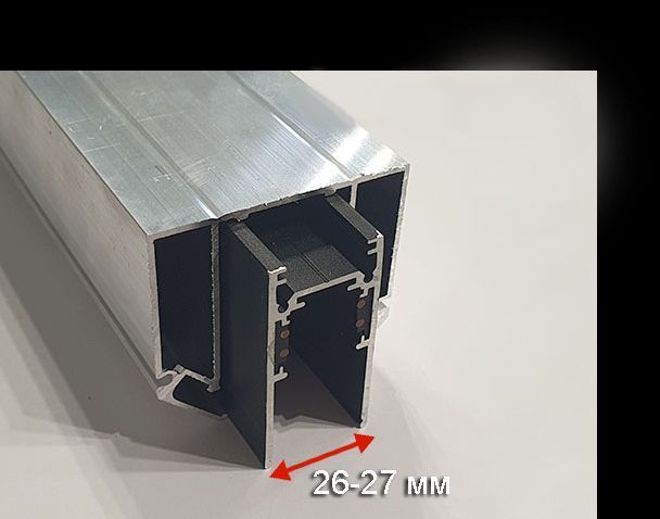 Профіль-база 2м для монтажу магнітного трека 25-27mm в натяжну стелю LC2-26-27 LC2-26-27 фото