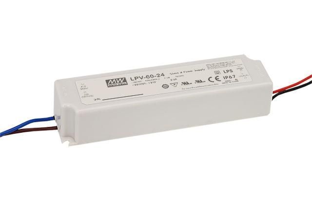 Блок питания 48V 60W ІР67 1.25A 162.5*42,5*32mm герметичный LPV-60-48 LPV-60-48 фото