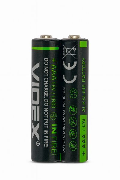 Батарейка калюжна Videx LR03/AAA 2 шт SMALL BLISTER 25399 фото