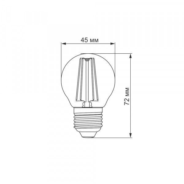 LED лампа TITANUM Filament G45 4W E27 2200K бронза 25526 фото