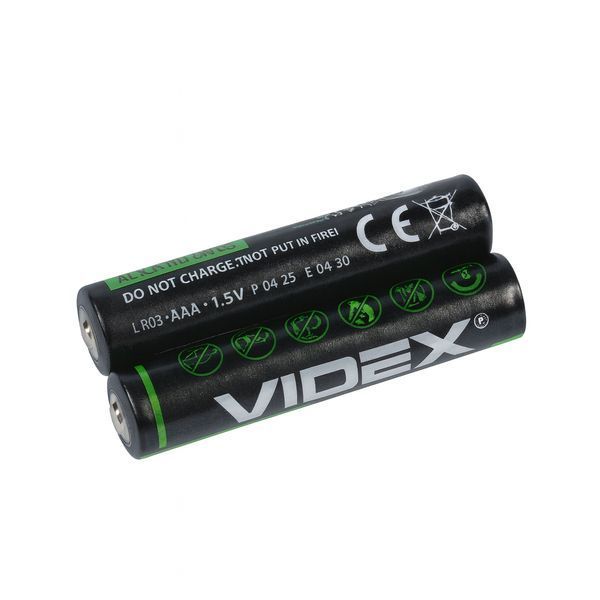 Батарейка калюжна Videx LR03/AAA 2 шт SMALL BLISTER 25399 фото