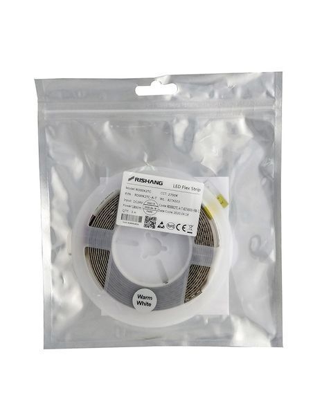 Led стрічка Rishang 2835-192-IP20-WW-10-24 RD00K2TC-A 2700K CRI80 24V 18W/m 2590lm/m 11062 3 метра 11062_S фото