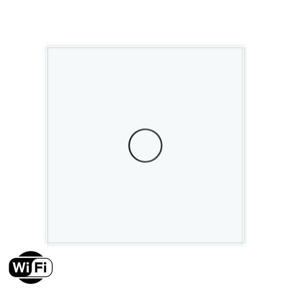 Розумний сенсорний Wi-Fi вимикач 1 сенсор Livolo білий скло (VL-C7FC1NY-2GWP) VL-C7FC1NY-2GIP фото