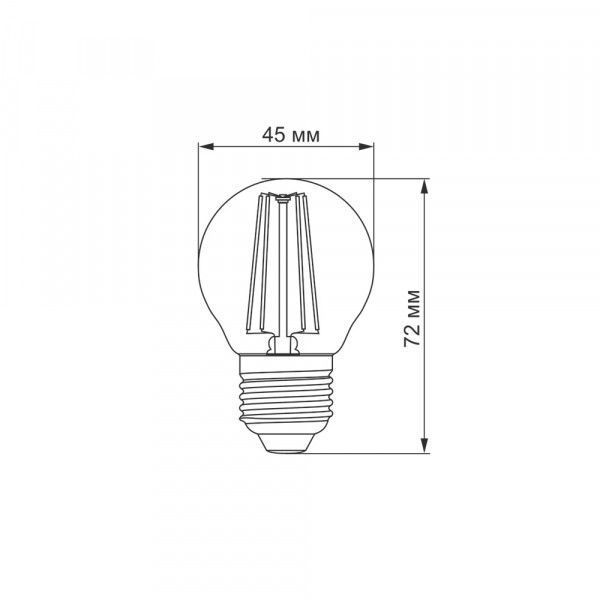LED лампа TITANUM Filament G45 4W E27 4100K 25525 фото