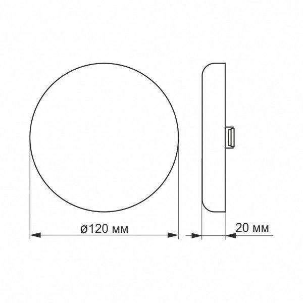 LED светильник безрамочный круглый VIDEX 15 W 4100 K 25139 фото