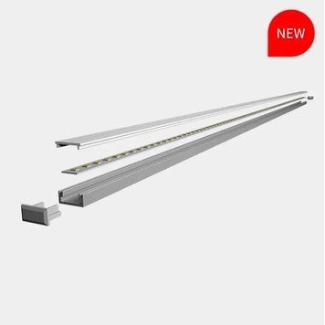 LED-профіль 16х8,2х2000мм з Розсіювачем накладний анодований прямокутний MLG LP1608B1_2 LP1608B1_2 фото