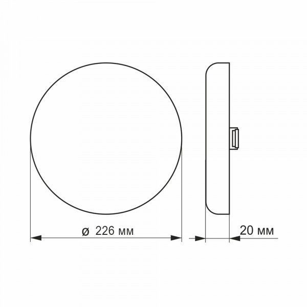 LED светильник безрамочный круглый VIDEX 33W 4100K 25144 фото
