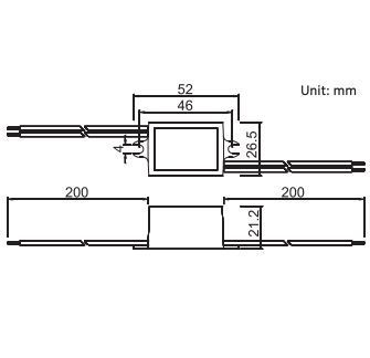 Блок живлення 12V 5w ІР67 0,42A 52*26*21mm герметичний поміщається в підрозетник JINBO LC5-18969 LC5-18969 фото