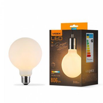 LED-лампа VIDEX Filament VL-DG80MO 7W E27 3000K Porcelain dimmable 27622 фото