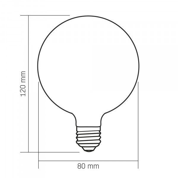 LED-лампа VIDEX Filament VL-DG80MO 7W E27 3000K Porcelain dimmable 27622 фото