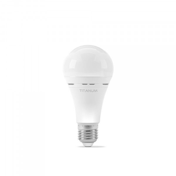 LED лампа акумуляторна TITANUM A68 9W E27 4000K 220V 2663203043 фото