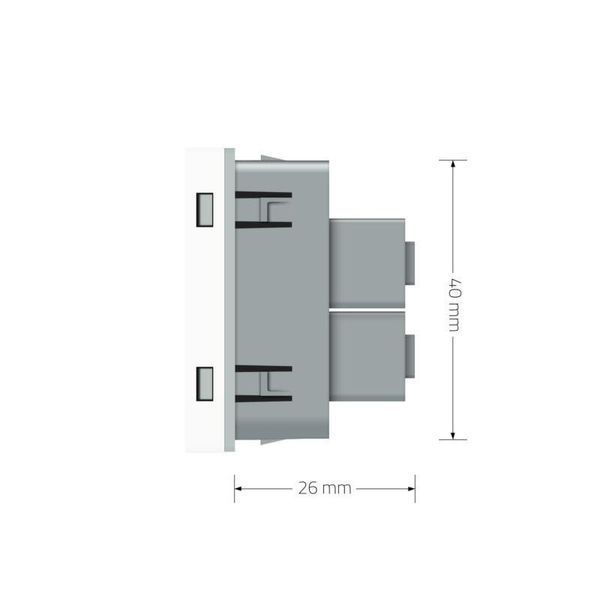 Механізм універсальна розетка 12 стандартів в 1 Livolo білий (VL-FCT22 16A-2WP) 724200613 фото