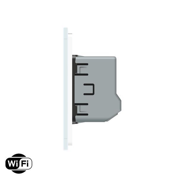 Розумний сенсорний Wi-Fi вимикач 2 сенсора Livolo білий скло (VL-C7FC2NY-2GWP) VL-C7FC2NY-2GIP фото