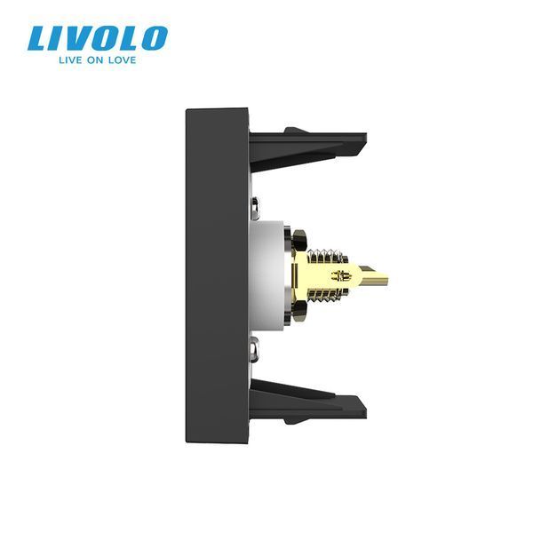 Механізм розетка RCA відео Livolo чорний (VL-FCVD-1BP) VL-C7-1VD-11 фото