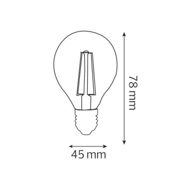 Лампа светодиодная "FILAMENT BALL-4" 4W 2700К E27 001-089-0004-040 фото
