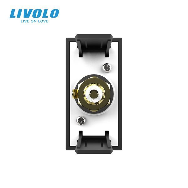 Механізм розетка RCA відео Livolo чорний (VL-FCVD-1BP) VL-C7-1VD-11 фото